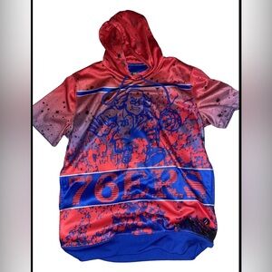 Fisll Philadelphia 76ers Philly NBA SS Hoodie Men’s Ben Franklin Paint Splatter